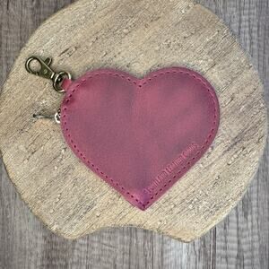 Portland Leather Heart Keychain Pouch FAST SHIP ANENOME Pink Heart NEW